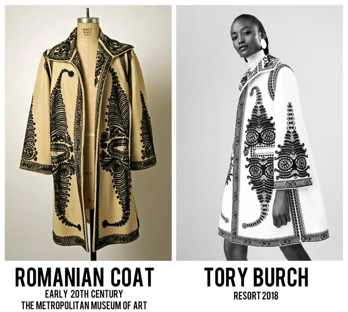 Sumanul oltenesc și paltonul lui Tory Burch Sursă La blouse roumaine