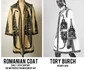 Sumanul oltenesc copiat de creatoarea de modă americană Tory Burch LLC Sursă La Blouse Roumaine
