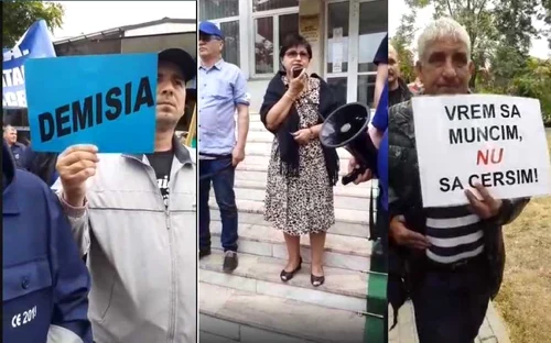 Noi proteste de stradă ale angajaţilor de pe platforma chimică vâlceană Foto colaj video