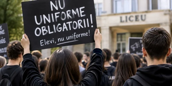 elevi protest impotriva uniformei obligatorii foto radioiasi jpg