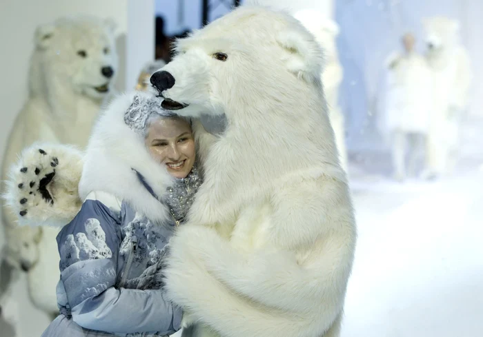 Tărâmul de gheaţă Narnia este cea de-a treia temă a spectacolului propus de Moncler. FOTO Reuters