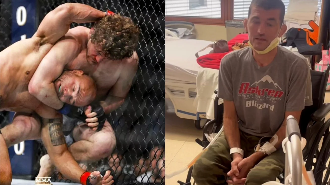 Ben Askren, fost luptător UFC, în timpul recuperării  Foto/Instagram