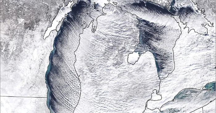 Imagine realizată de NASA, în 2019, cu efectele Vortexului Polar asupra continentului nord-american (arhiva)