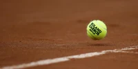 O minge cu inscriptia Roland Garros sare pe teren în timpul unui meciului feminine de simplu dintre  Timea Bacsinszky din Elveţia şi Marina Zanevska din Ucraina la turneul de tenis French Open pe stadioniul Roland Garros din Paris FOTO Reuters