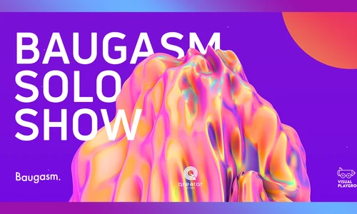 Expoziția Baugasm Solo Show   parte din Visual Playground 2019, la Qreator png