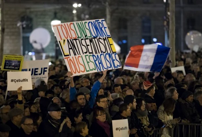 Manifestatii în Franta impotriva atacurilor antisemite 16 februarie 2019 FOTO EPA-EFE