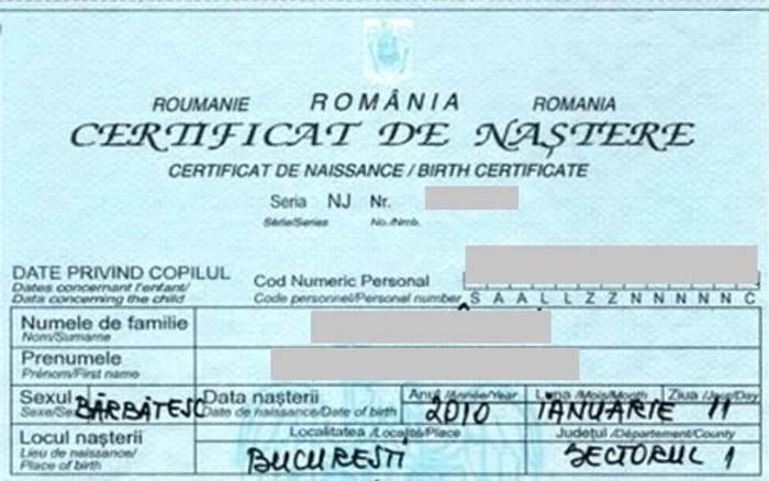 Copiii nu pot avea mai mult de trei prenume