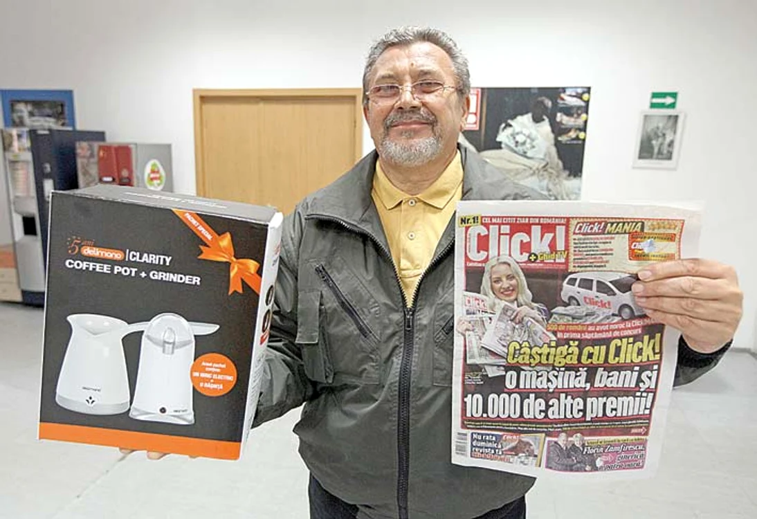 Lozul norocos i-a adus lui Lucian  Dumitrescu un set cu ibric şi râşniţă