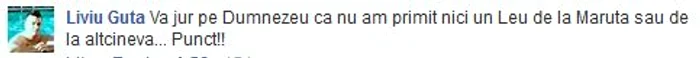 Măruţă spune că nu i-a dat niciun ban lui Liviu Guţă