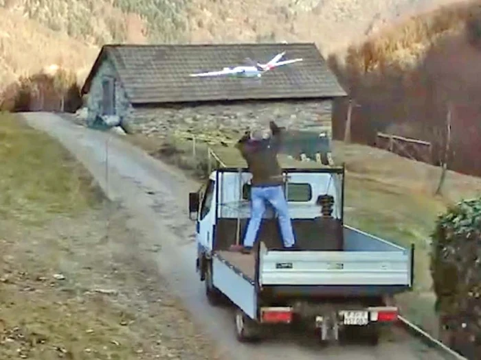 Damiano Maeder a lansat drona din localitatea Centovalli, cantonul Ticino