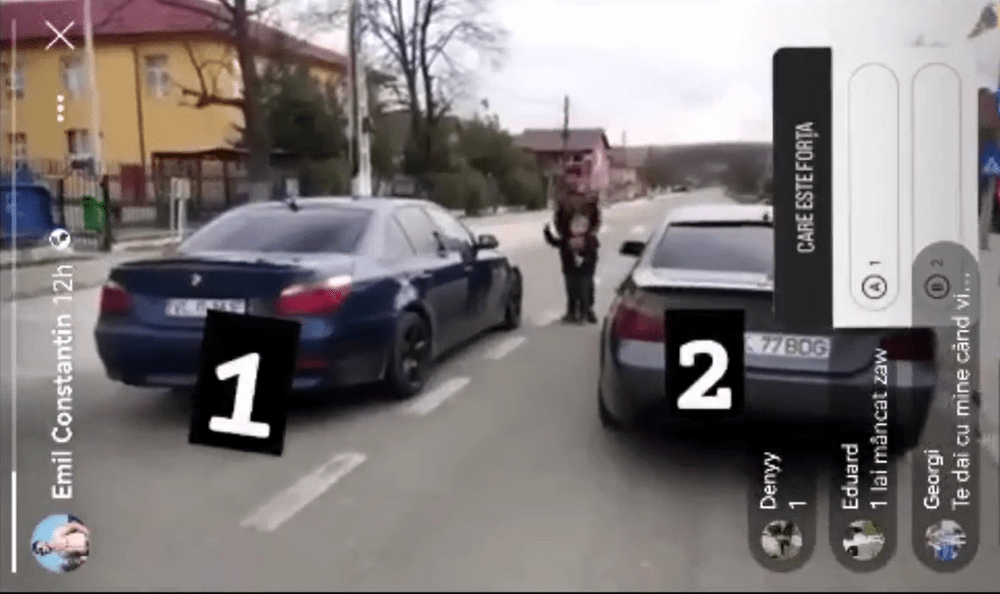 Un copil pus să dea startul unei curse ilegale de mașini, în plină zi, în Vâlcea VIDEO