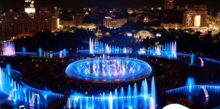 Fântâna centrală din Piața Unirii