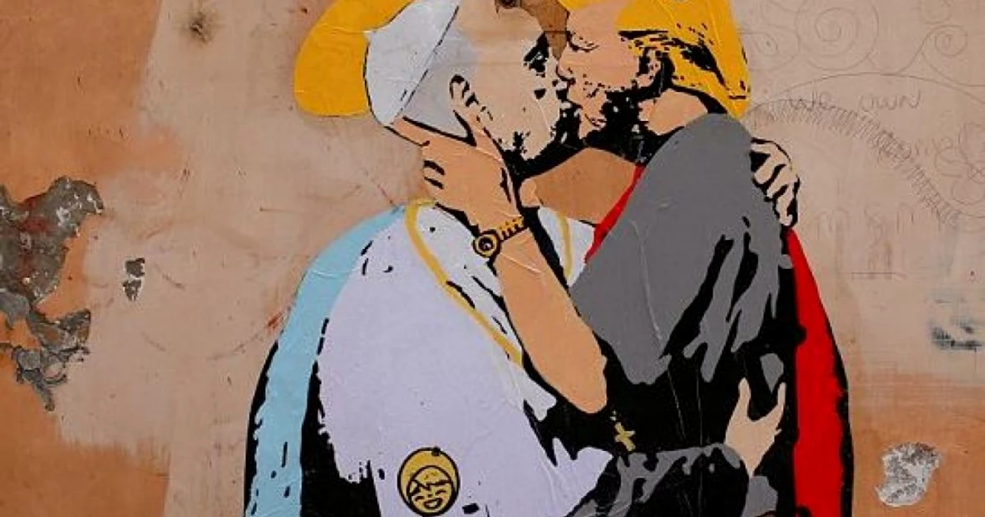 Desenul a apărut cu două săptămâni înainte de vizita lui Trump la Vatican FOTO Captură Daily Mail