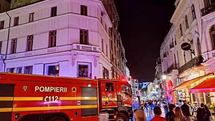 Incendiu în Centrul Vechi Foto: amator