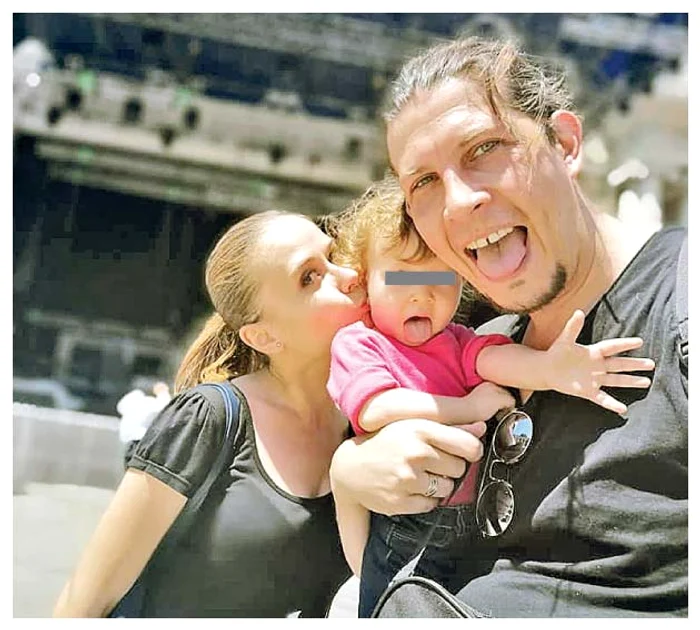 Tudor, alături de soție și de fiica lor, Anastasia