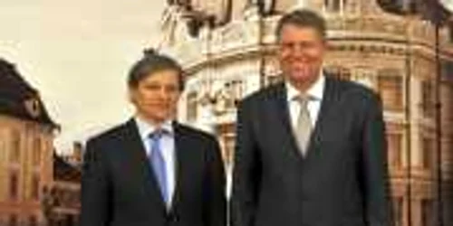 Iohannis şi Cioloş după întrevederea de la Primărie