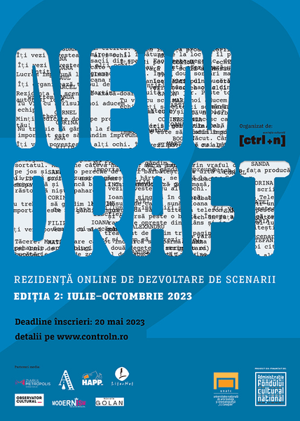 Start pentru înscrierile la a doua ediție New Draft: Asociația Control N caută autori de scenarii de film din România
