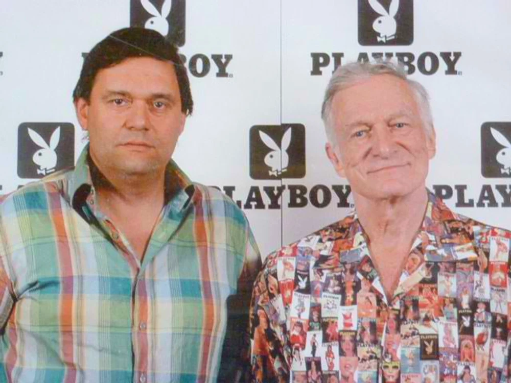 Dan Silviu Boerescu, alături de Hugh Hefner
