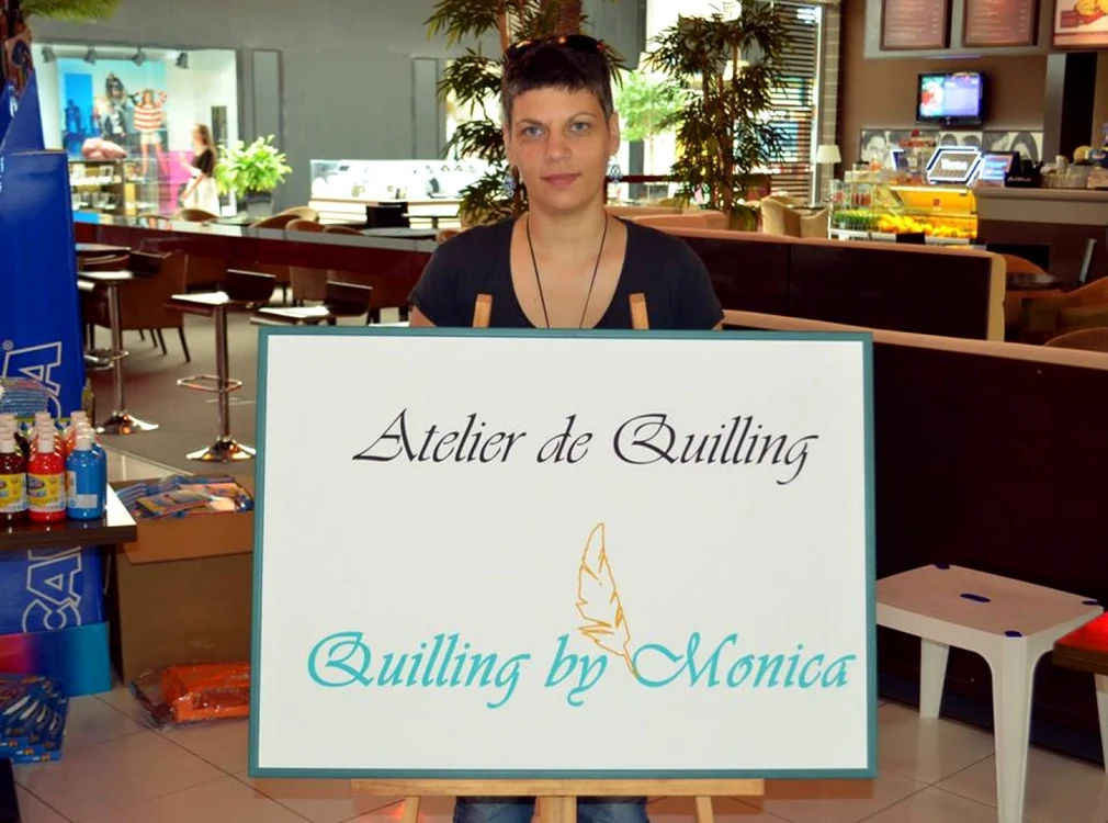 Monica Andrei, la atelierul ei de quillinh