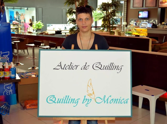 Monica Andrei, la atelierul ei de quillinh