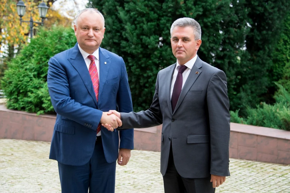 Igor Dodon şi liderul de la Tiraspol, Vadim Krasnoselski