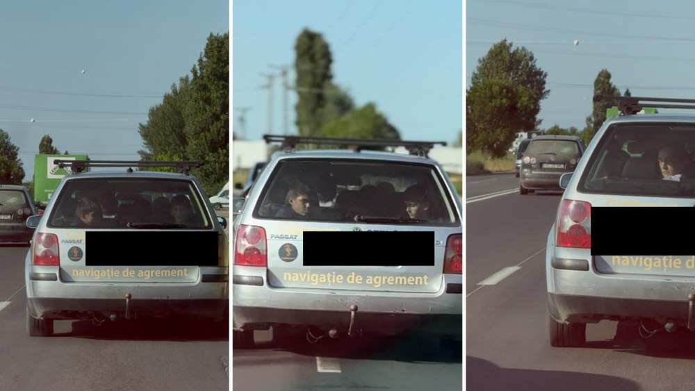 Imagini revoltătoare: Copii transportați în portbagaj pe o șosea din Timișoara. Polițiștii îl caută pe șoferul mașinii 