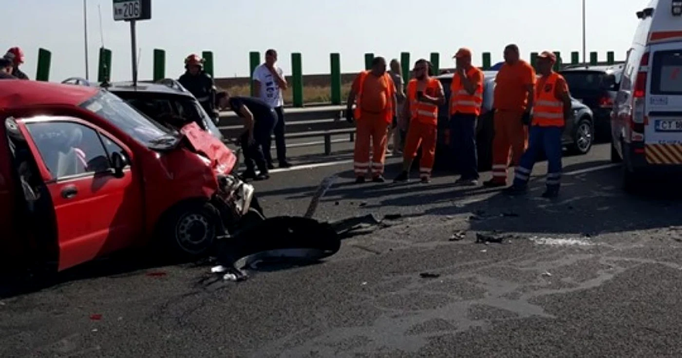 Accident pe A2, la kilometrul 69