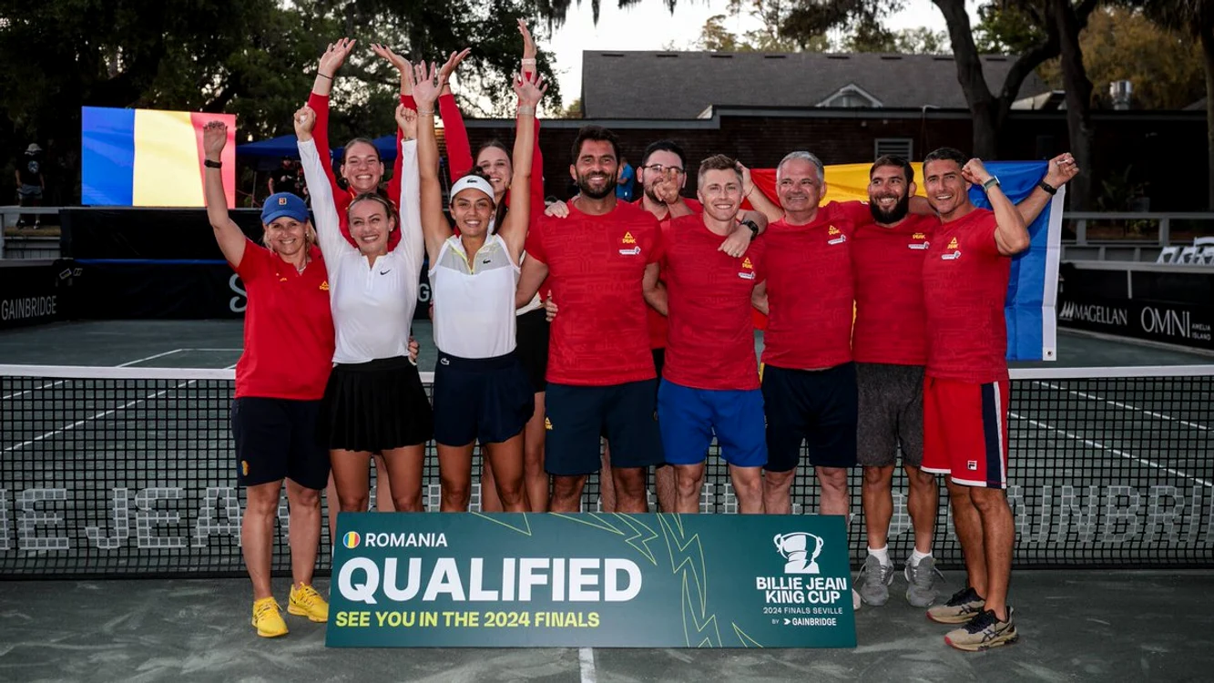 România a sărbătorit la Florida o calificare obținută în premieră. FOTO: X / Billie Jean King Cup 