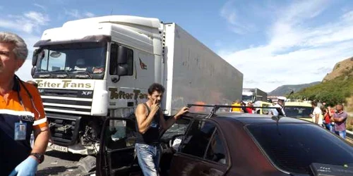 accident la iesire din turnu severin FOTO Corina Macavei