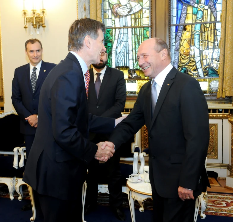 John Sawers, seful MI6, şi Traian Băsescu