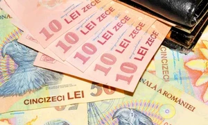Portofel cu bani - bancnote - lei FOTO Shutterstock 