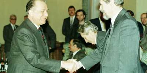 Ion Iliescu Emil Constantinescu FOTO Mediafax
