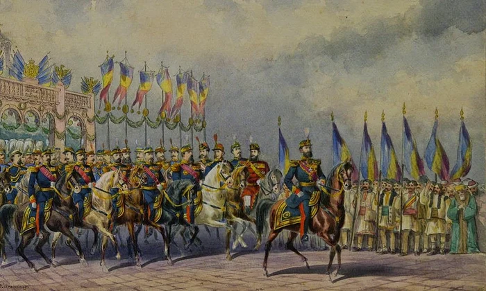 Calendar 8 octombrie: 1878   Armata română, victorioasă în Războiul de Independență, și a făcut intrarea triumfală în București pe Podul Mogoșoaiei, care de atunci poartă numele de Calea Victoriei jpeg