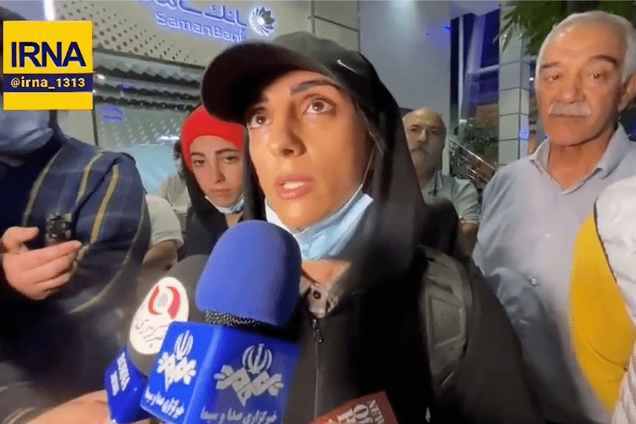 Cum a fost primită în țară alpinista iraniană care a concurat fără hijab