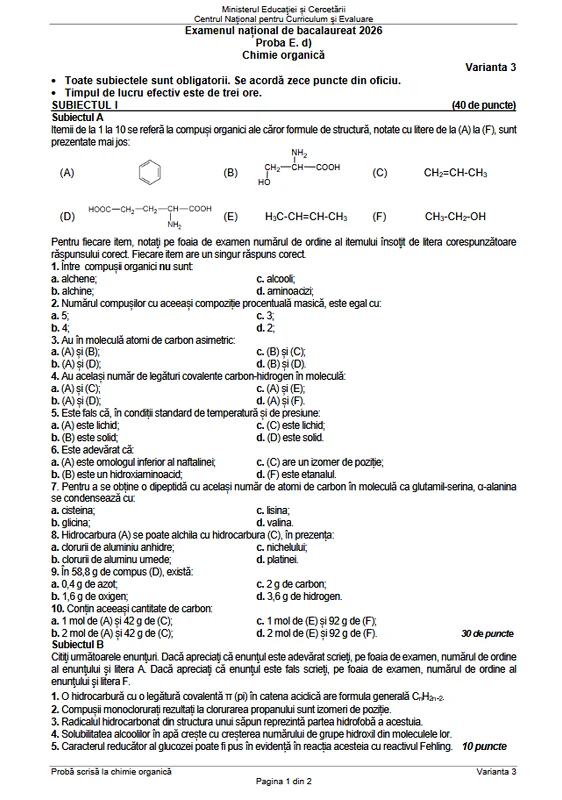 Bacalaureat 2026  Subiecte și Bareme Chimie Organică (1) png