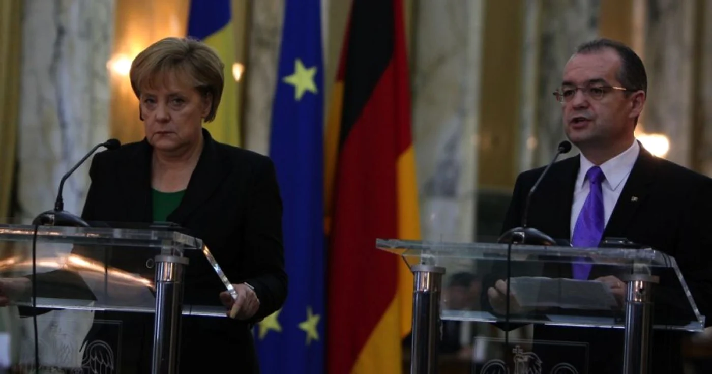 Angela Merkel şi Emil Boc
