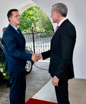 Principele Radu cu Liviu Moșteanu. FOTO: Daniel Angelescu, Casa Majestății Sale