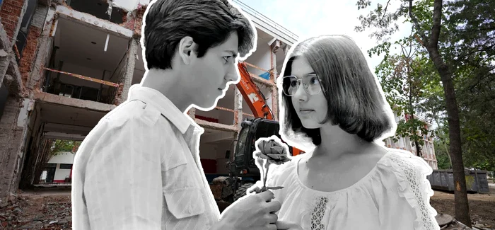 Ștefan Bănică jr. și Oana Sârbu au filmat la fostul Liceu MF3, actual „A.I.Cuza”