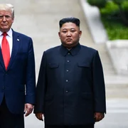 Trump și Kim Jong Un la întâlnirea din 2019 FOTO AFP