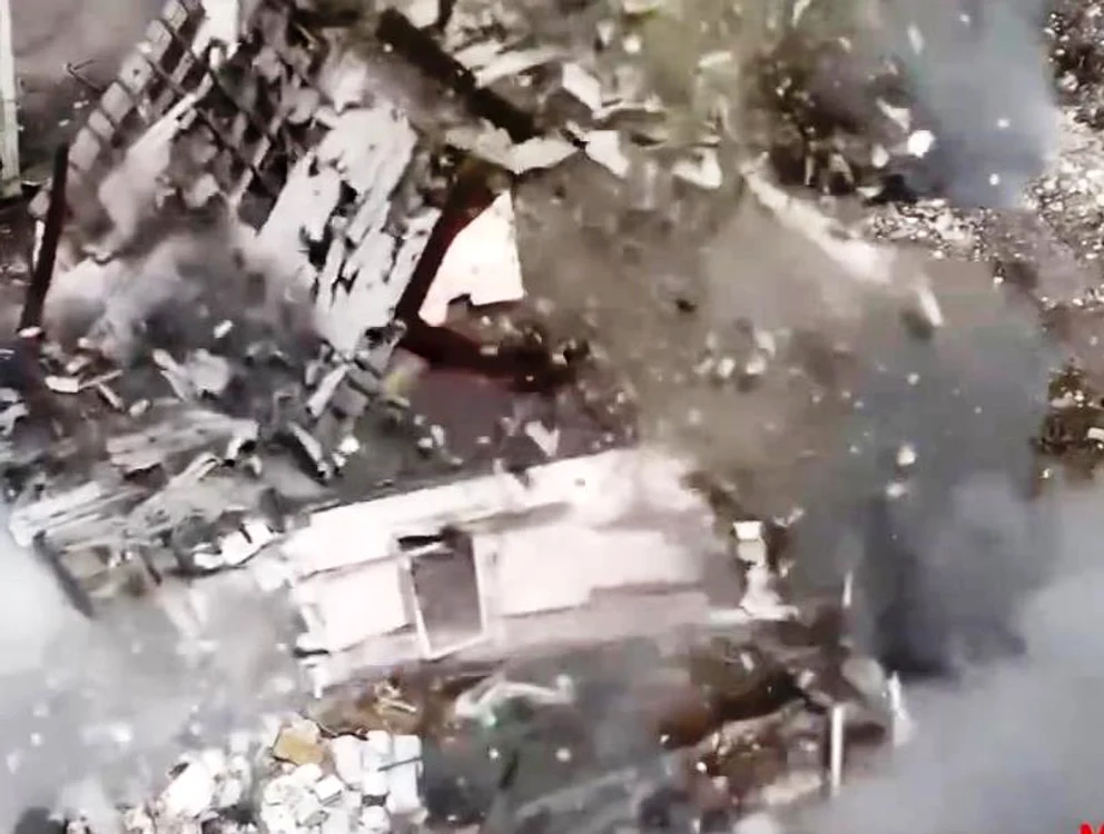 Casa a fost distrusă în explozie FOTO: Captură video