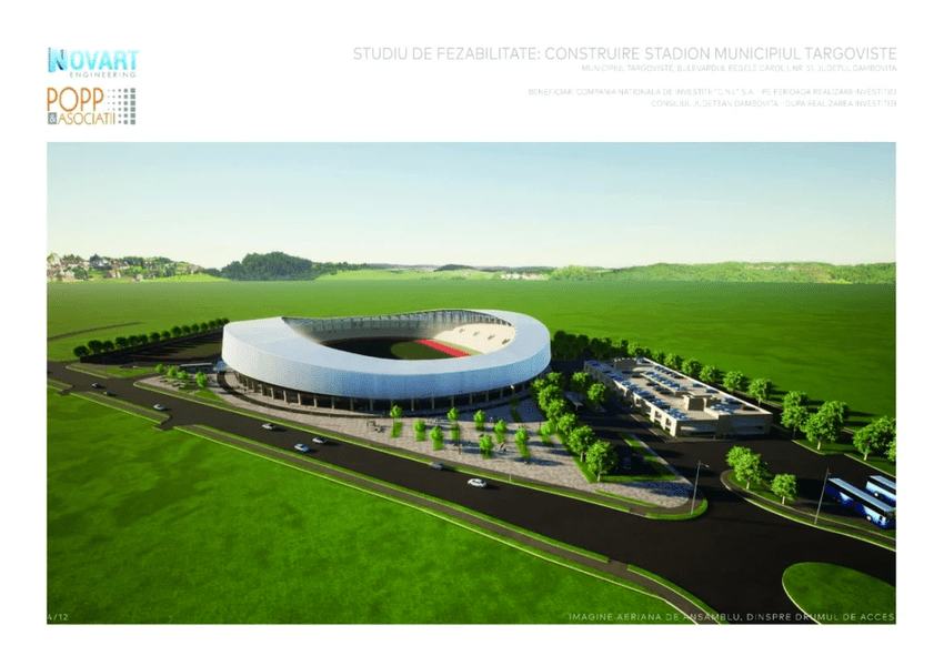 În următoarele șase luni va începe construcția noului stadion din Târgoviște, de lângă Dâmbovița Mall