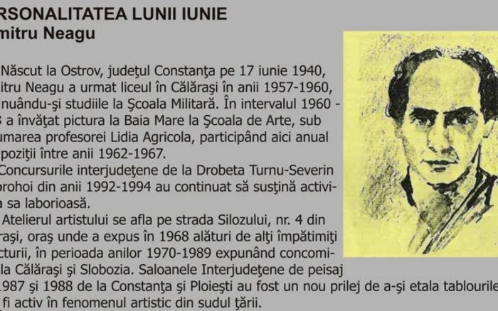 Dumitru Neagu, născut în judeţul Constanţa a făcut carieră la Călăraşi FOTO MDJ
