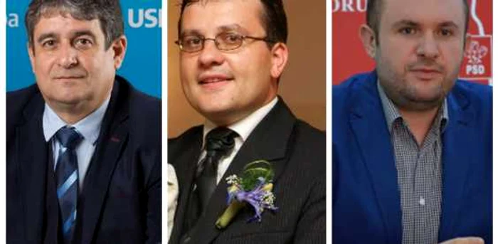 Primarul Gabriel Pleşa (primul din stânga) ar putea fi secondat de viceprimarii Emil Popescu (USR) şi Bogdan Medrea (PSD)