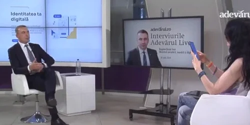 Ministrul Digitalizării, Bogdan Ruia Ivan, prezent la Adevărul Live. FOTO captură
