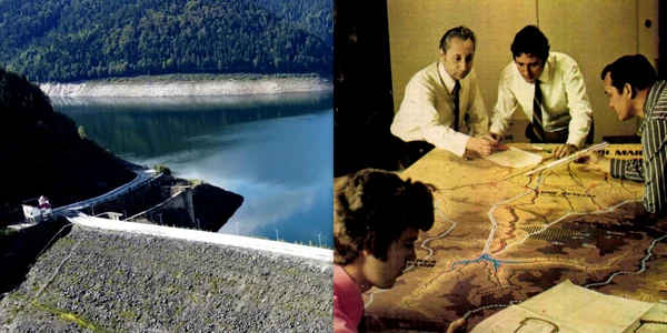 Proiectantii barajului Gura Apelor Foto Flacara jpg