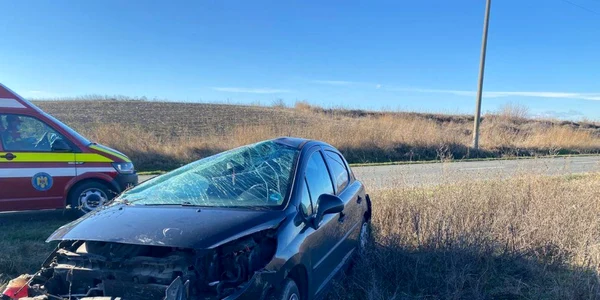 slobozia accident in satul luciu FOTO ISU ialomita