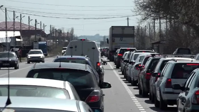 Aglomerație în drumul spre Brașov.