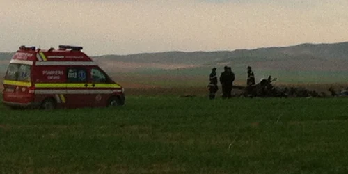 Elicoper prăbuşit la Ostrov (foto: Adrian Boioglu/Realitatea TV)