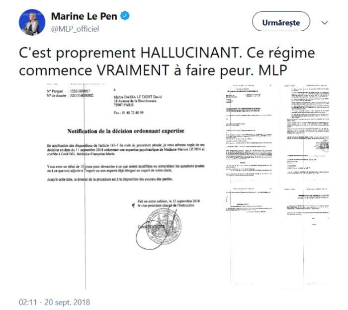 Marine Le Pen Twitter