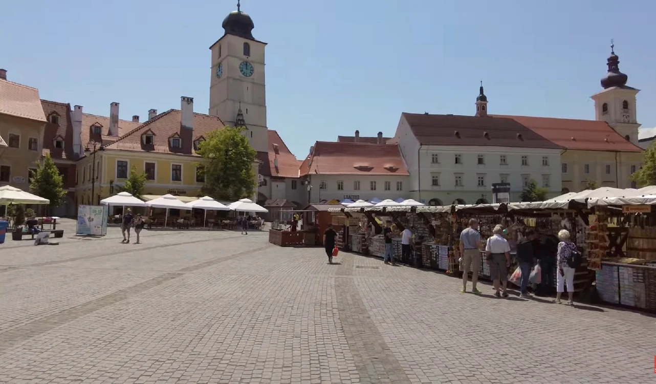 Piața Mică și Turnul Sfatului din SIbiu FOTO Daciana Stoica